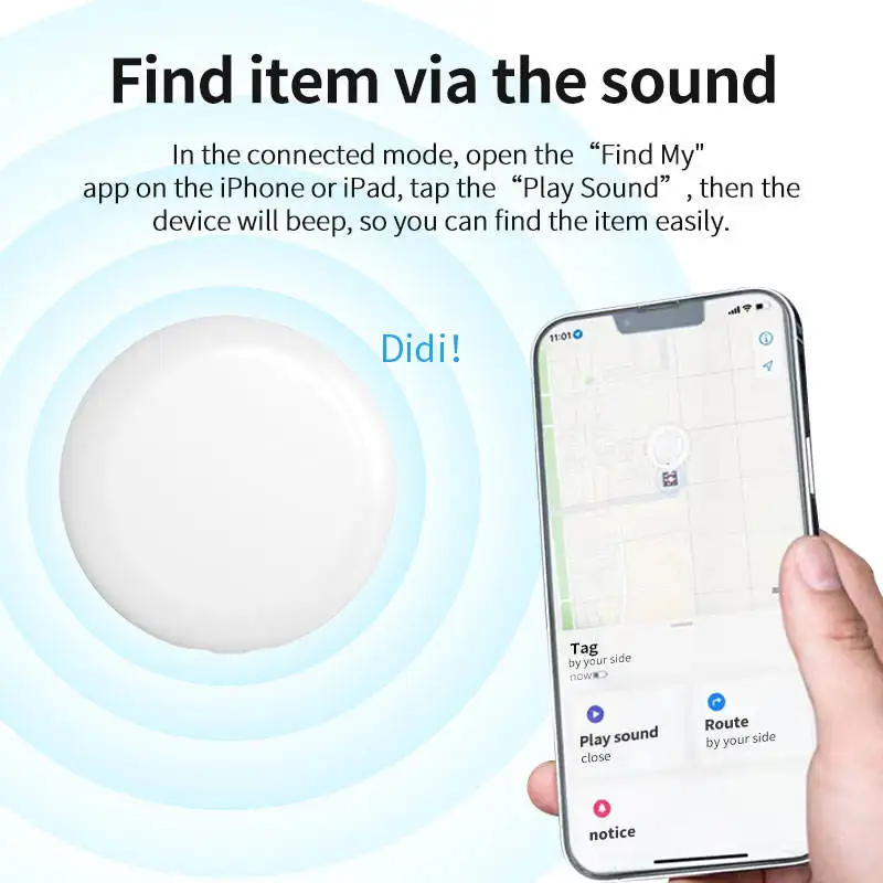 GPS Tracker MFI Certification Anti Lose Reminder find my Device Smart Air Tag Works With Apple Find My IOS System For iPhone15