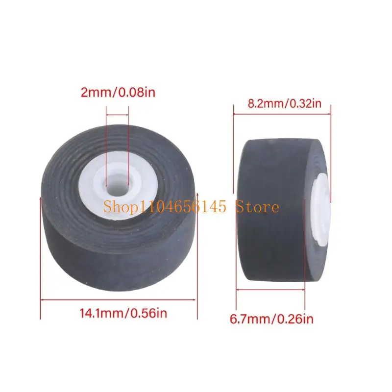 652F Cassette Tape Machine Pinch Roller Wheel Rubber Pressure Recorder Belt Pulley view 6