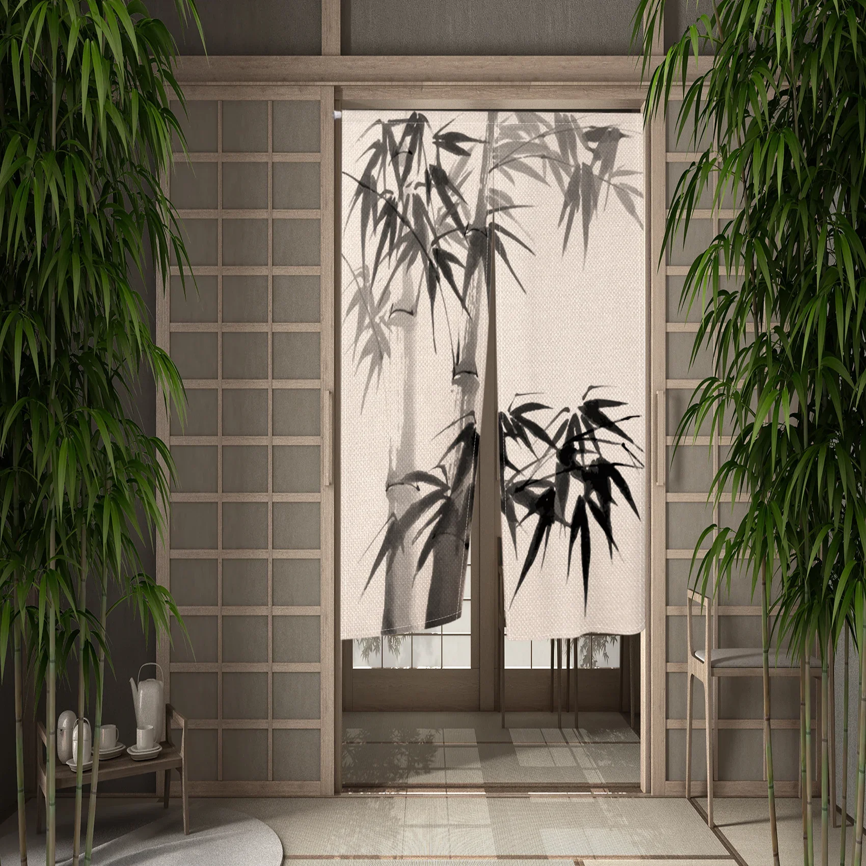 Chinese Ink Bamboo Painting St - Japan Bathroom.Home review and price