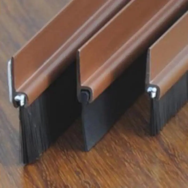 Door Bottom Seal Brush Door Seal Dust Proof Anti- Safe PVC Sealing Strip Self-Adhesive  Filling Sealing Strips