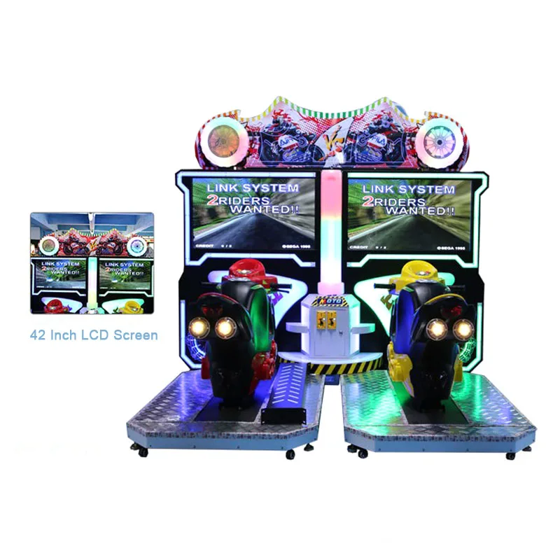 Two Player Coin Operated 32 Inch Simulator Arcade Racing Car Game Machine