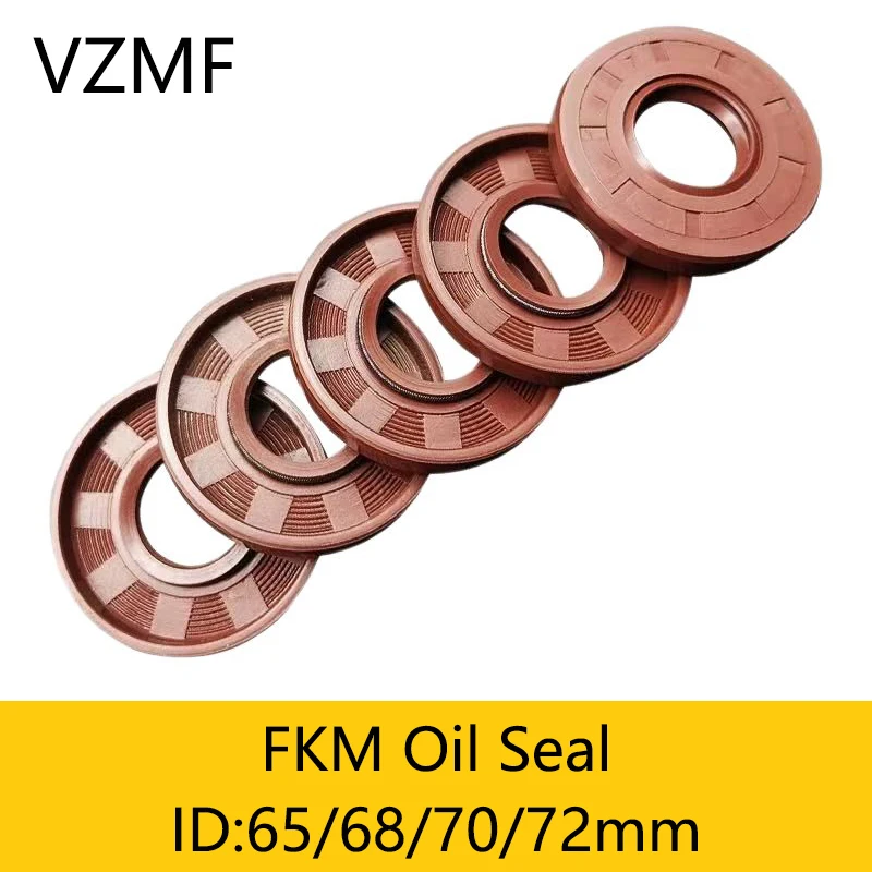 

1Pcs FKM Framework Oil Seal ID 65mm 68mm 70mm 72mm OD 75~140mm Thickness 6-15mm Fluoro Rubber Gasket Rings