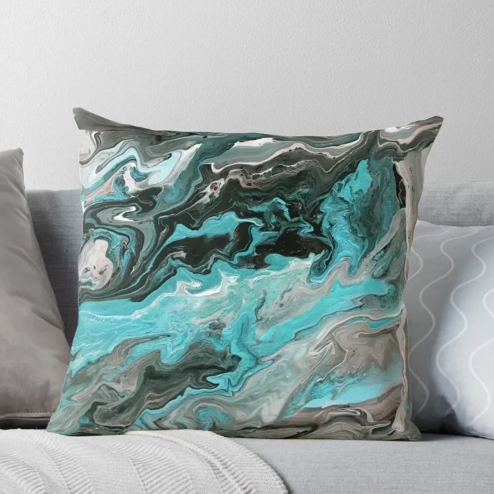 

Turquoise Vein Marble Throw Pillow Pillow Cases Decorative Pillowcases For Pillows Cushions For Decorative Sofa pillow