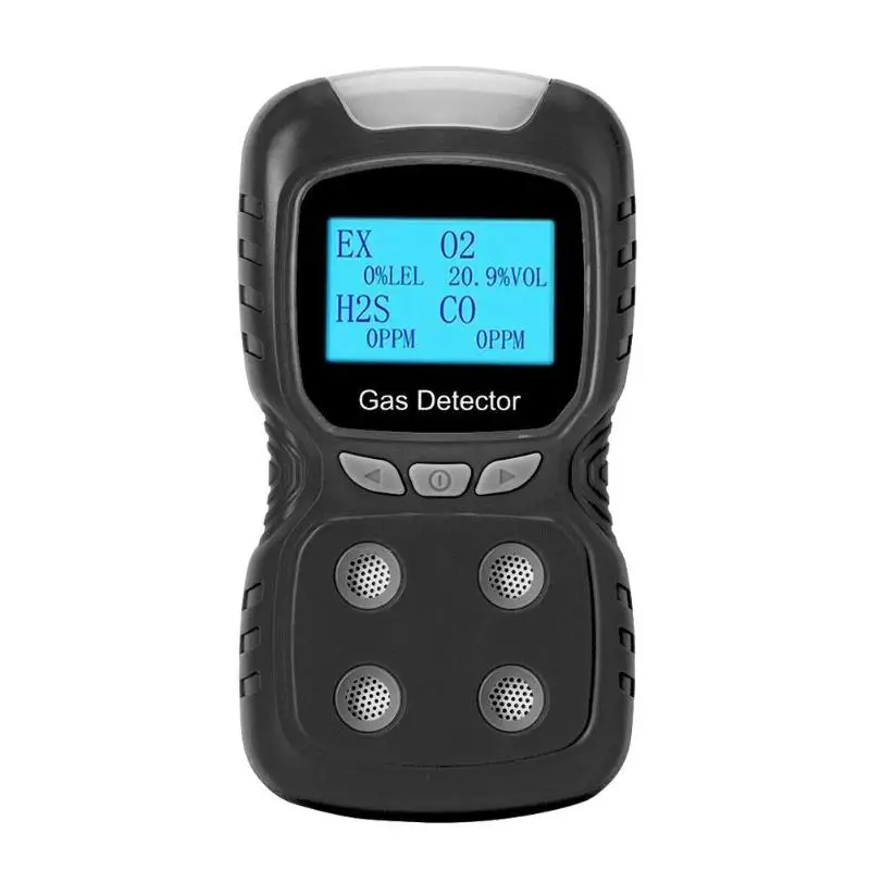 

4 in 1 Multi-Gas Detector Oxygen O2 Hydrogen Sulfide H2S Carbon Monoxide CO Combustible Gas Analyzer Meter