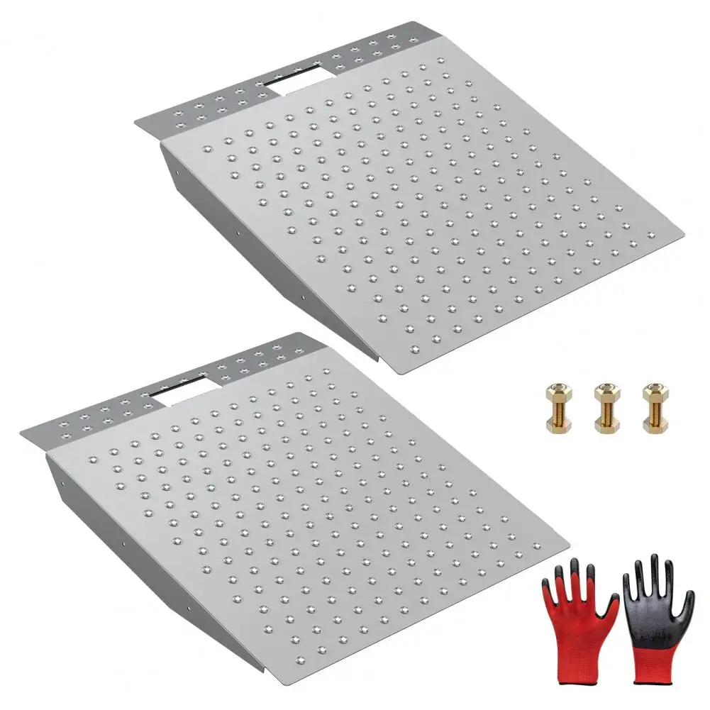 1 Pair 24x 48inch Shed Ramp for Lawn Mower Motorcycle, Anti-Slip Surface Loading Ramp, Supports 1500LBS, Driveway Ramp