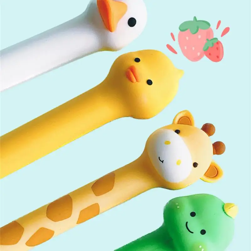 Bolígrafo de Gel de dibujos animados para niños, pincel de 0,5mm, bolígrafo creativo a base de agua, bolígrafo novedoso, suministros de oficina, negro esencial