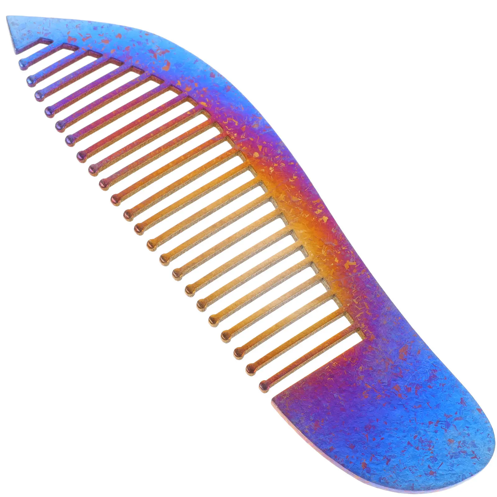 

Цветная расческа в форме рыбки из премиального титанового сплава, антикоррозийная, с широкими зубьями, для парикмахерских, салонов и домашнего использования