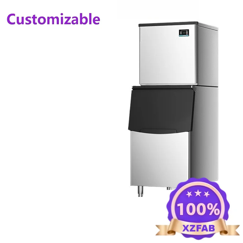Factory Direct 2026 Ice machine, commercial milk tea shop, large 600kg large capacity fully automatic