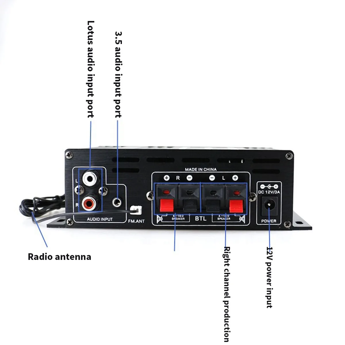 AK380/AK370/AK170 800W HIFI 12V Home Car Hifi Power Amplifier Stereo BASS Audio Amp Speaker Class D Car Home Sound Power Amp