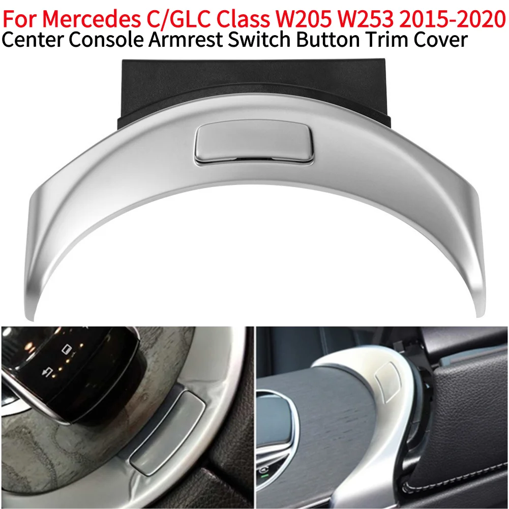 Chrom-Verkleidung für Mittelkonsole und Armlehnen-Schalter für Mercedes C-Klasse W205 und GLC-Klasse W253
