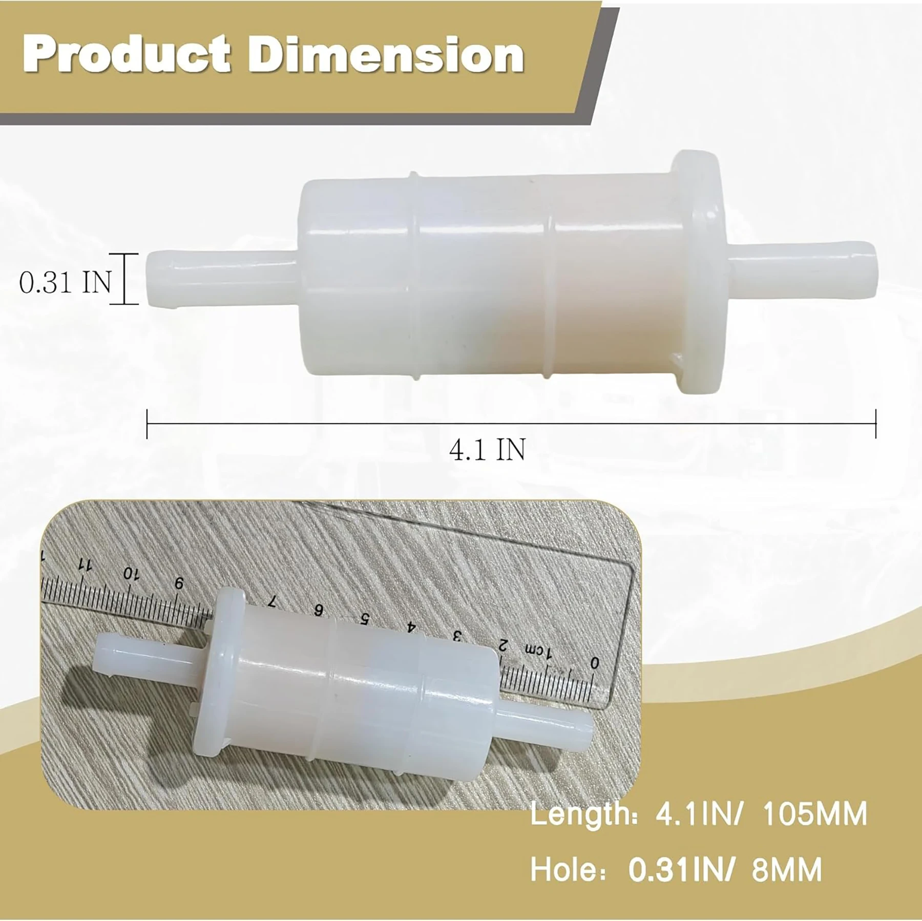 816296Q2 5/16 in-line Fuel Filter for Yamaha Mercury Johnson Evinrude Outboard Engine 8mm 65W-24251-10 398327 18-7830
