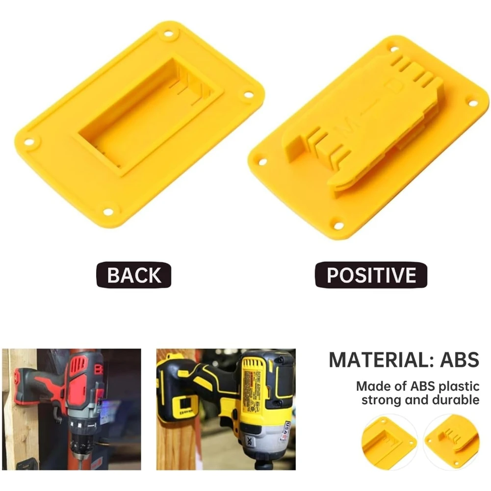 Tool Holders and Battery Mounts Compatible with 20V and Tools, for Garage, Workshop, (20 Pack)