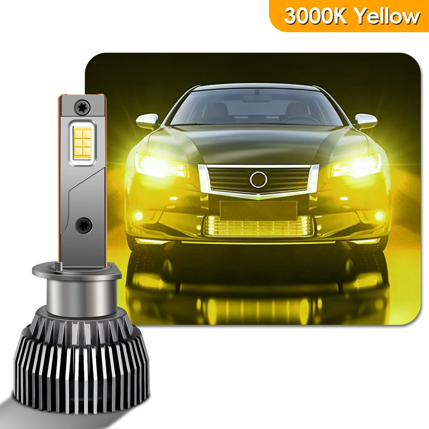 

H1 H3 H7 H8 H9 H11 H16 HB3 HB4 HIR2 LED Headlight Bulbs 12V 24V 65W 3000K Super Bright Car Lights