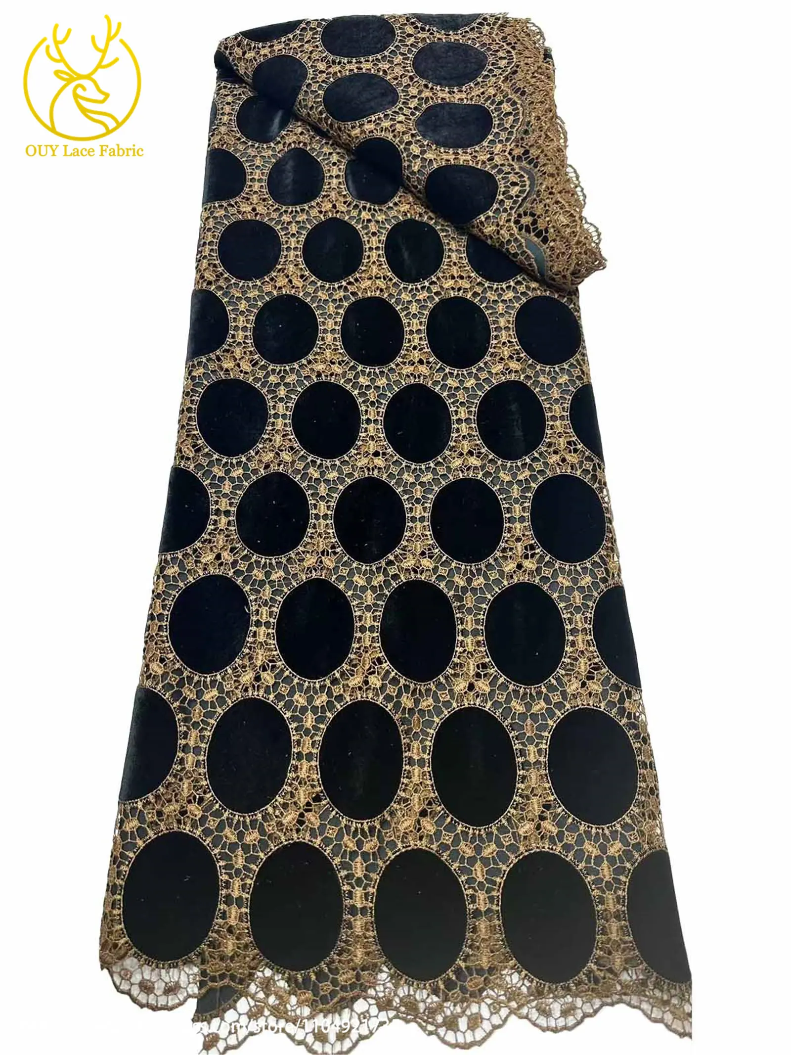 Luxuriöses, meistverkauftes Damen-Partykleid 2026, hochwertiger afrikanischer Samt-Guipure-Spitzenstoff, französischer lasergeschnittener Tüll-Spitzenstoff – Detail 13