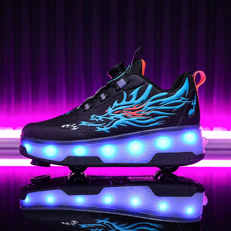 

Детские Heelys (зимне-осенние): новые теплые невидимые роликовые туфли с выдвижным механизмом на 4 колесах (мальчики и девочки)