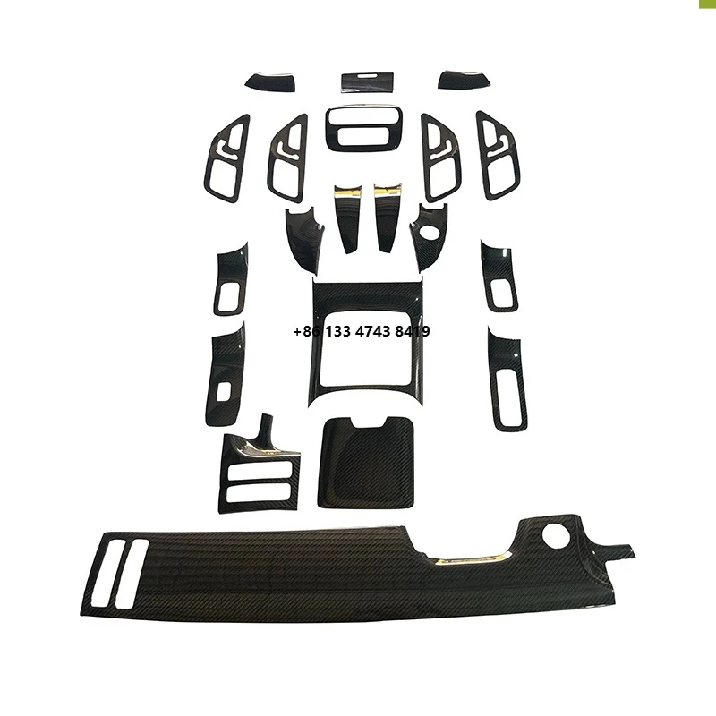 

2022 Carbon Fiber W223 Interior S400 S480 S580 for Class S W223 S63 Black Carbon Fiber Interior Door Cover Handle