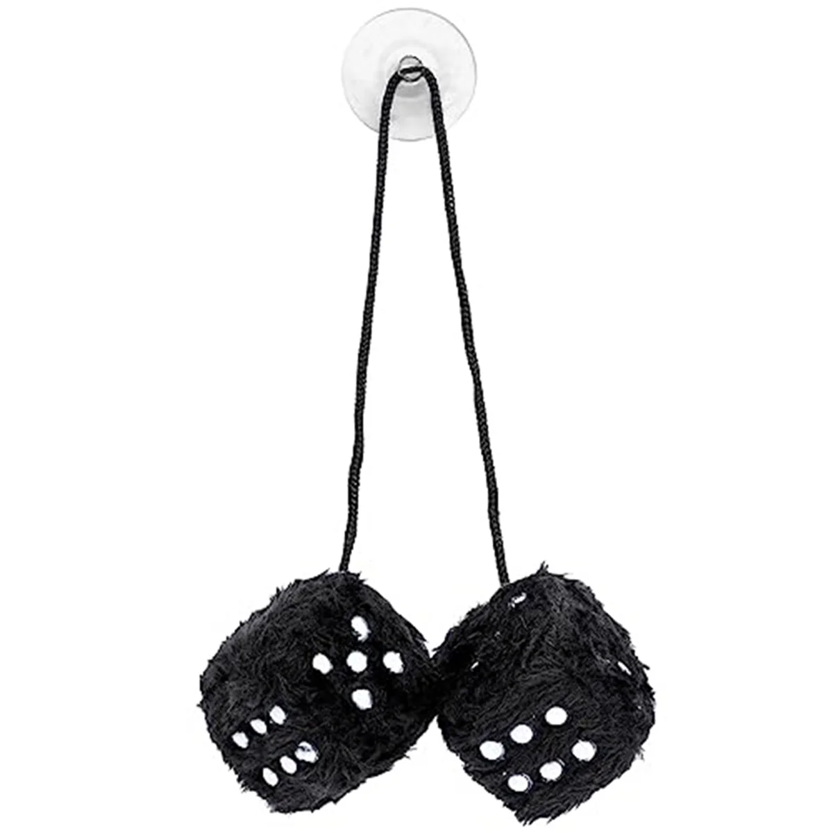 النرد معلق سيارة مع نقاط ، قلادة مرآة سيارة ، زخرفة داخلية ، ديكور أسود