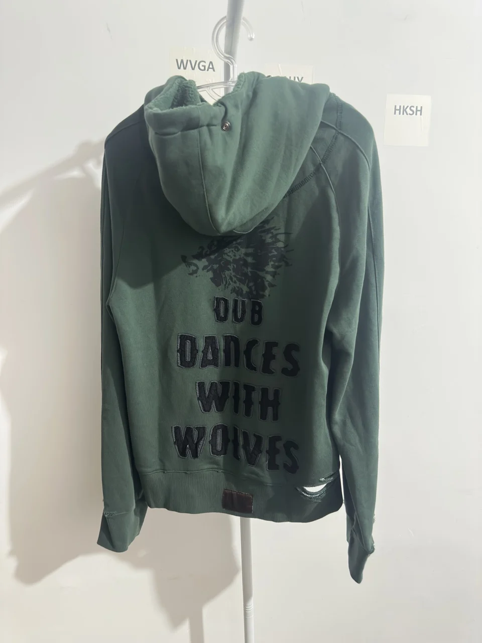 HKSH Spring Autumn New Men Tide Dark Punk Visual Style Patchwork Embroidered Letter Sweatshirt Distressed Hooded Hoodies HK26825