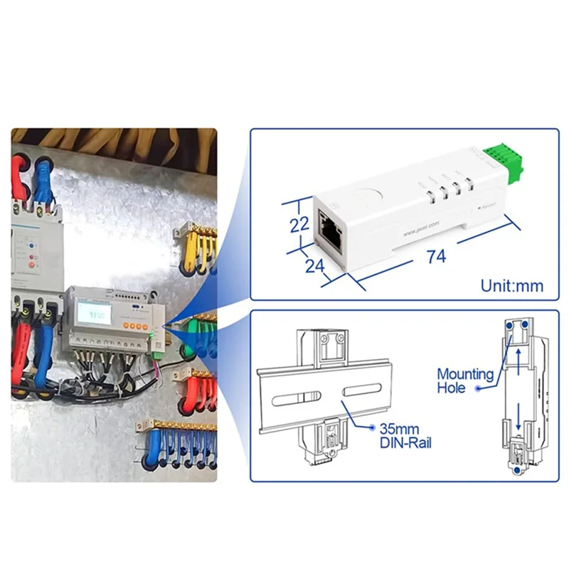 Top Deals RS485 To Ethernet Converter Tiny Size Serial Server USR-DR134 Support TCP/UDP/HTTP/DHCP/DNSP Modbus TCP/RTU