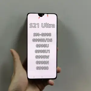 Bilashmart Samsung Galaxy S21 Ultra 5G Lcd G998 G998U G998F/DS No frame Display Touch Screen Digitizer S21ultra G998B With line or dots