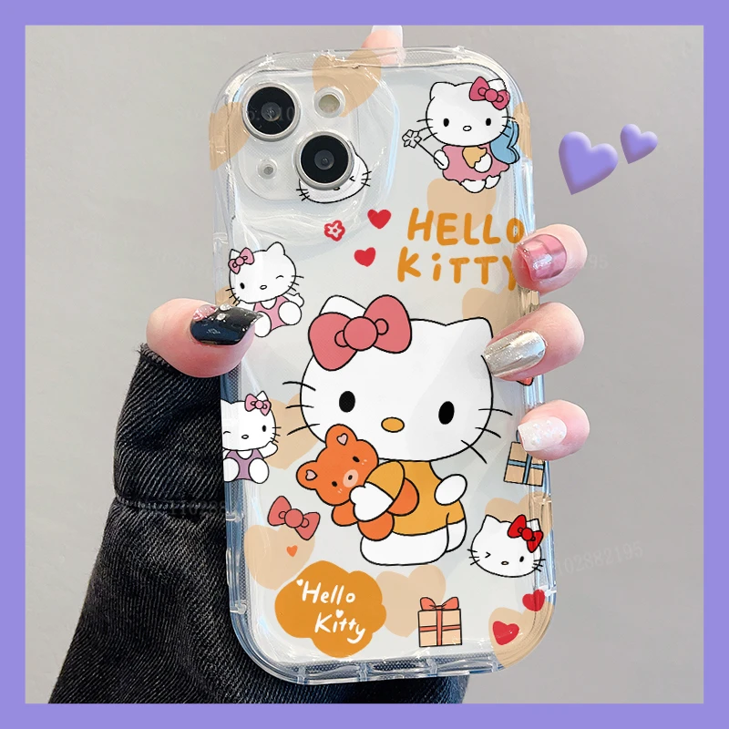 Cartoon Kitty Dog Case For Vivo Y17S Y33S Y35 Y36 Y27 Y22 Y16 Y21 Y33 Y75 Y28 Y93 Y91 Y11 Y15S Y17 Y53S Y20 Y91C Y31 Y51 Y01 Y02