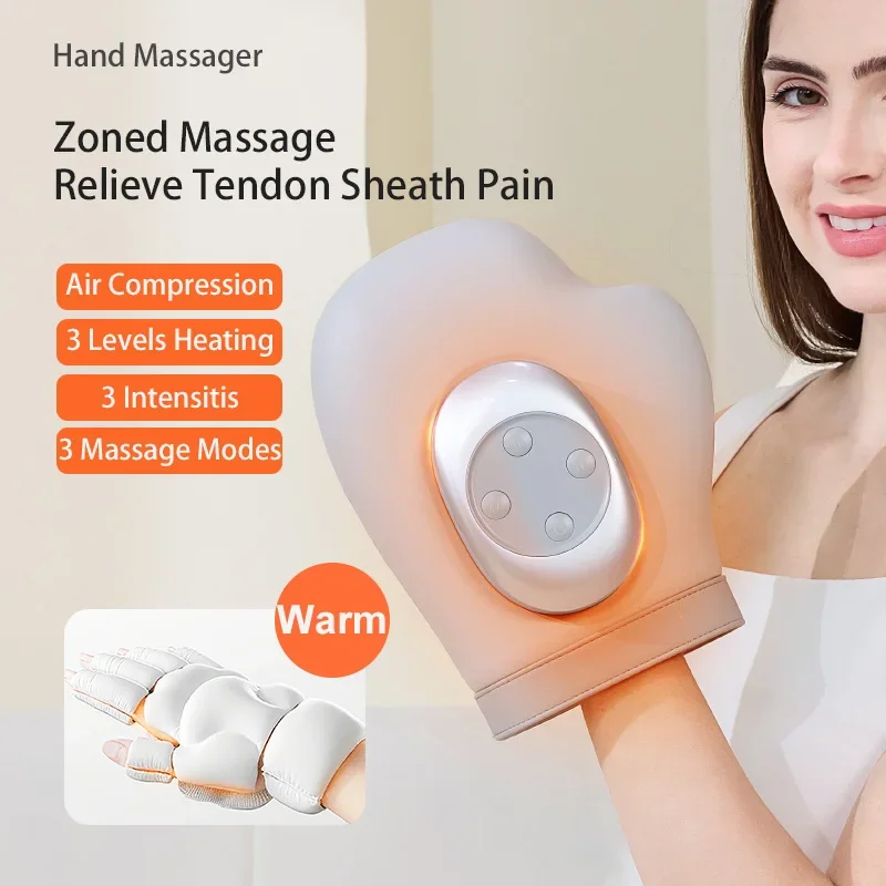 

Electric Hand Massager Air Pressure Kneading Wrist Massager Gas-bag Finger Massage Glove Hot Compress Acupoint Finger Masajeador