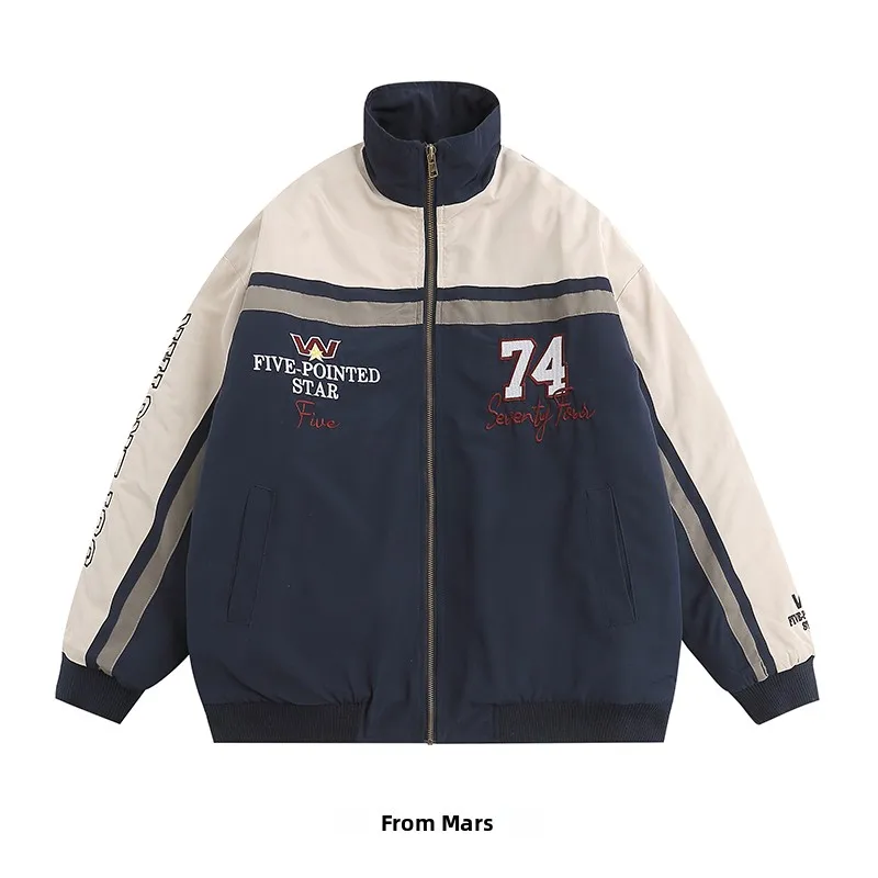 

Мужское хлопковое пальто с вышивкой в этническом стиле, новинка зимнего сезона, бренд Long Wait for Street