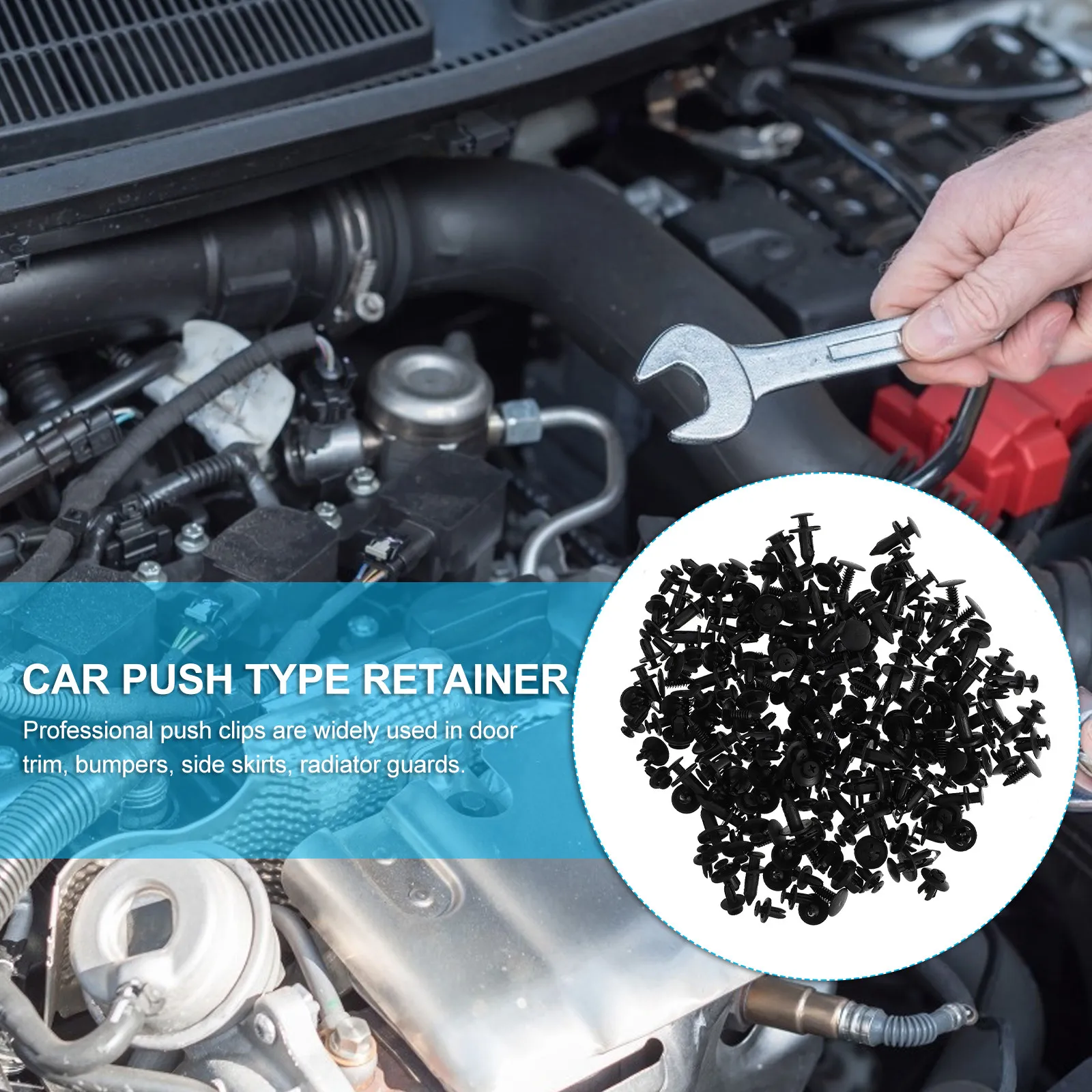 

190Pcs Vehicle Bumper Fastener Clips Trim Body Retainers Engine Cover Push Pins Plastic Rivet Clamps for Panel Removal No Damage