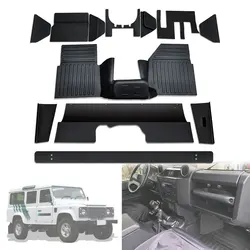 waterproof car mats for Land Rover Defender 110 Puma TD4 2006-2016 floor liner foot pads non skidding car carpets