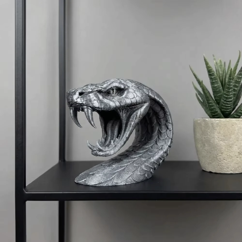 Funny Snakehead Ornaments Creative Multi-functional - 3D Printing Decorations Halloween Desktop Accessory Gift