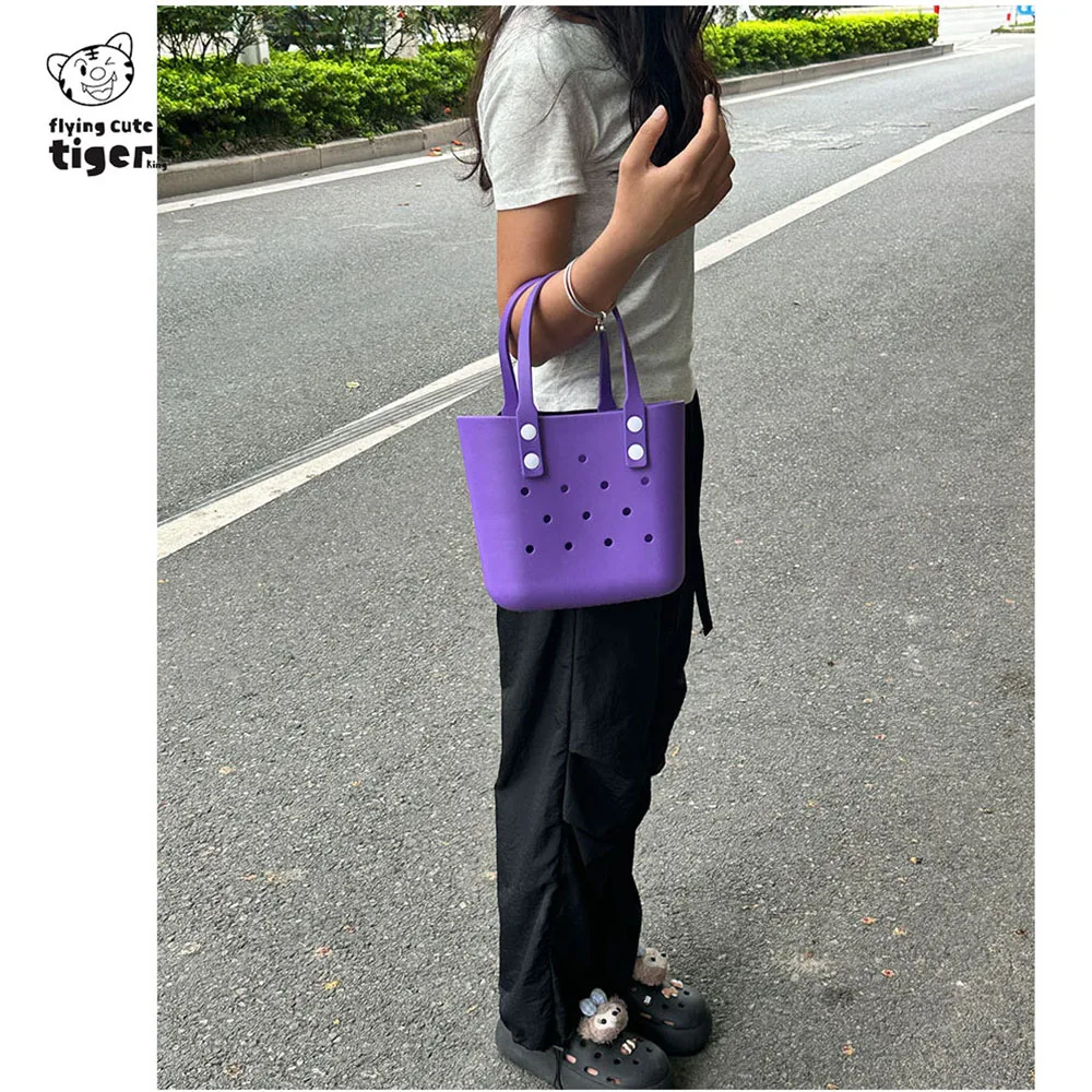 Bento-Tasche im koreanischen Stil, neues Modell, Eva Beach DIY, perforiert, modische Outdoor-Handtasche, tragbar, wasserdicht, schlicht – Detail 2