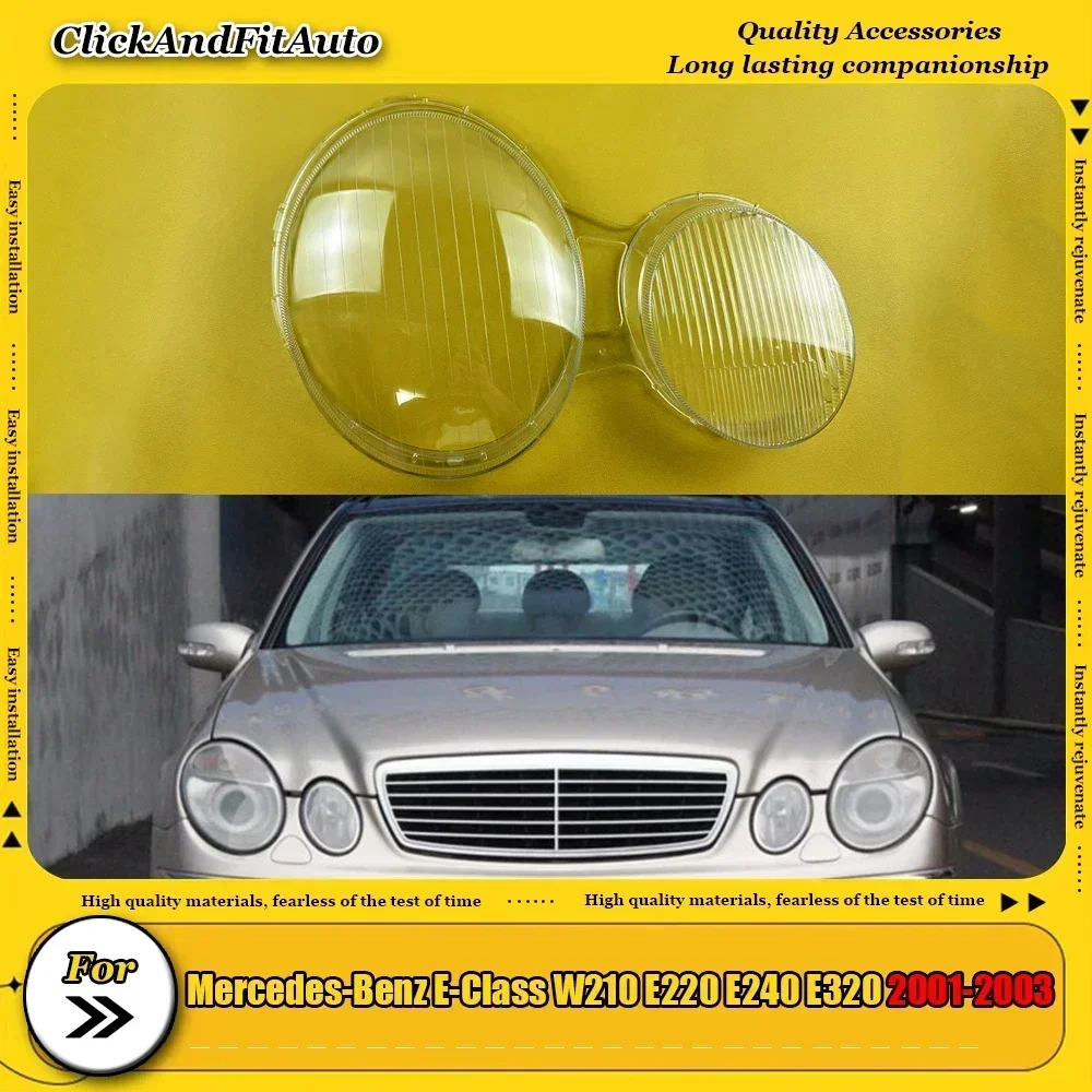 

For Mercedes-Benz E-Class W210 E220 E240 E320 2001-2003 Transparent Lampshade Lamp Shade Front Headlight Shell Headlamp
