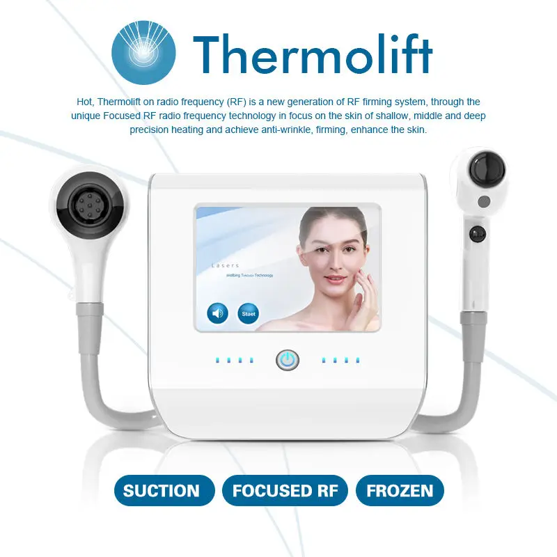 2-in-1 Thermo Face Lift RF en Thermisch Vacuümkoelsysteem Gezicht Lichaam Aanscherping Acne Rimpels Anti Aging Schoonheidsmachine