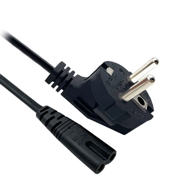 European Plug Charging Line with Oubiao Eight Tail Power Cord Two-Core Figure-Eight Bendable Power Cable