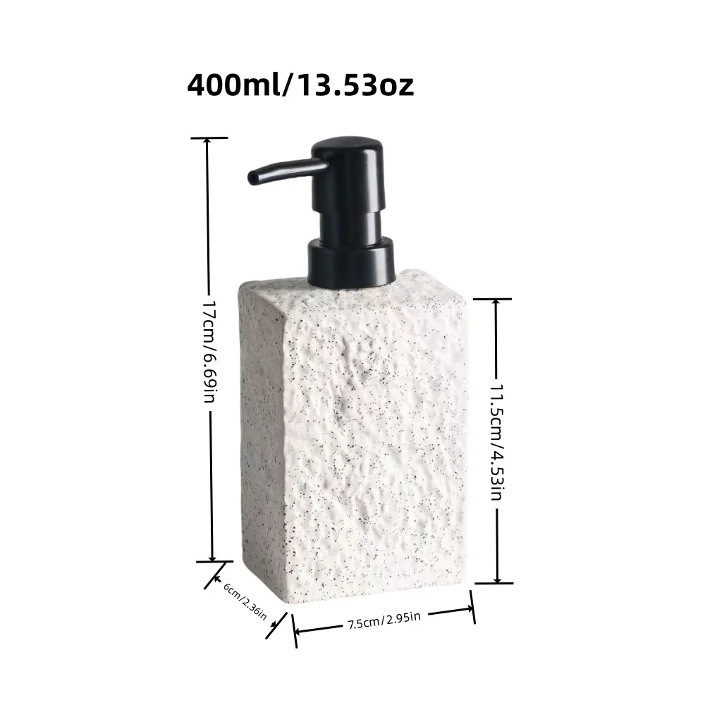 High-end stenen textuur keramische lotionfles voor thuishotel Multifunctionele shampoo handwasfles Duurzaam antislipontwerp - afbeelding 1