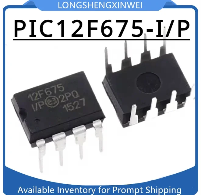 1PCS PIC12F675 PIC12F675-I/P 8-bit Flash Memory Microcontroller Direct-plug DIP8 New