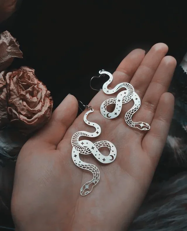 Trendy Vintage Snake Shape Pendant Earrings for Women Jewelry
