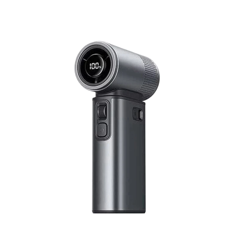 A65T Ultra2E Handheld Fan 17m/S High-Speed for Airflow 4350mAh Battery 25 Hours Quiet Mini Personal Cooling Fan Dark Gray