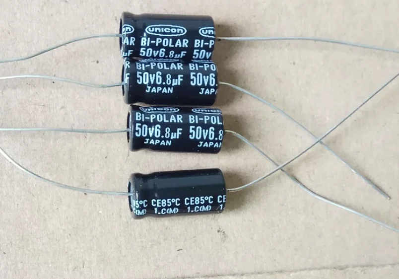 10pcs/lot Original Japanese Unicon 50V 4.7UF, 6.8UF, 8UF, 10UF axial audio crossover non-polarized capacitors free shipping