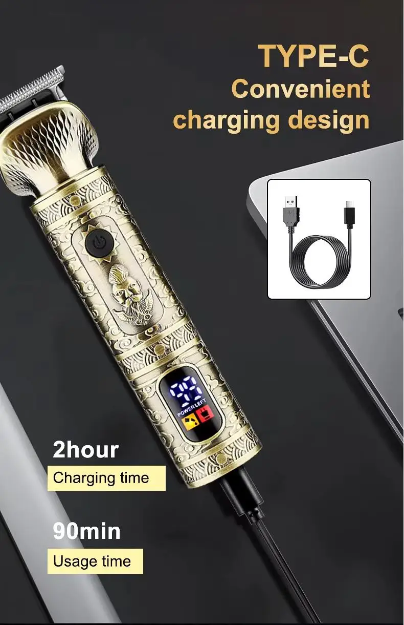 GREENLYCA 6-in-1 Retro Hairdresser; Barber; Men's Hair Clipper; Razor; Trimmer; Electric Hairdresser Parts Clipper Guide