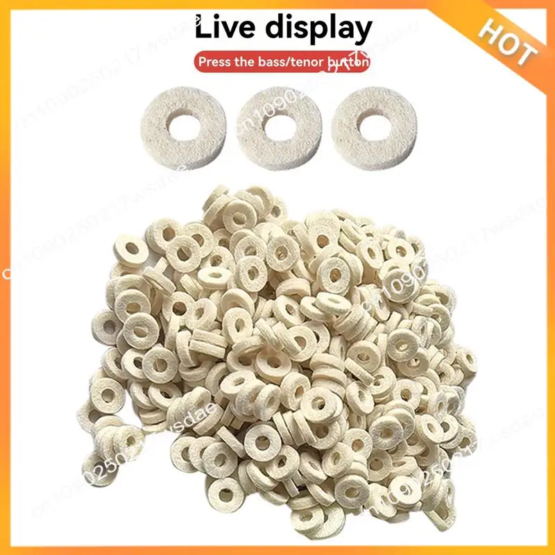 X08A 100 Pcs Euphonium Felt Washers Pad Cushion Brass Top Cap Felt Pads Enhanced Performance And Sound Quality