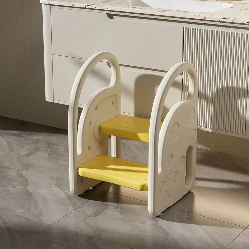 

Safety Toddler Home Exercise Plastic Kids Step Stool Children Kitchen Helper Plastic Baby Ladder Step Stool With Non-Slip Pads
