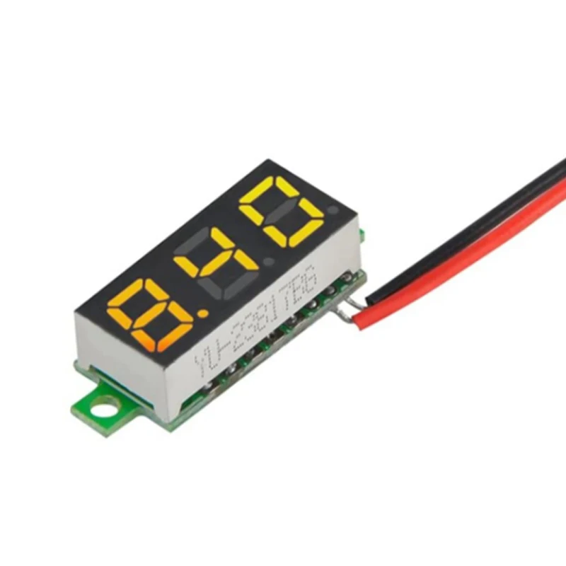 0.28 Inch DC 2.5-30V LED Digital Voltmeter Red Green Blue Yellow Voltage Meter Auto Car Mobile Power Voltage Tester Detector 12