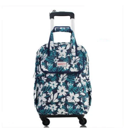 20 Inch Women Carry On Hand Luggage bag Oxford Rolling Backpack Travel Trolley Bag Travel Luggage bag Trolley Wheeled Backpacks