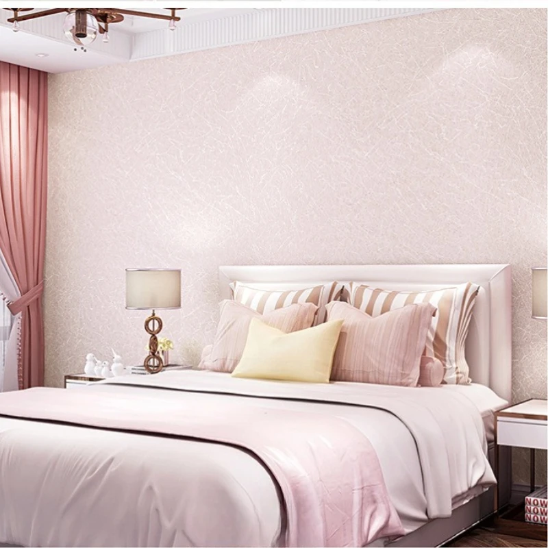 Solid Color Waterproof PVC Linen Silk Patterned Wallpaper for Bedrooms,Living Rooms,Hotels Обои Pure Solid Color Wallpapers