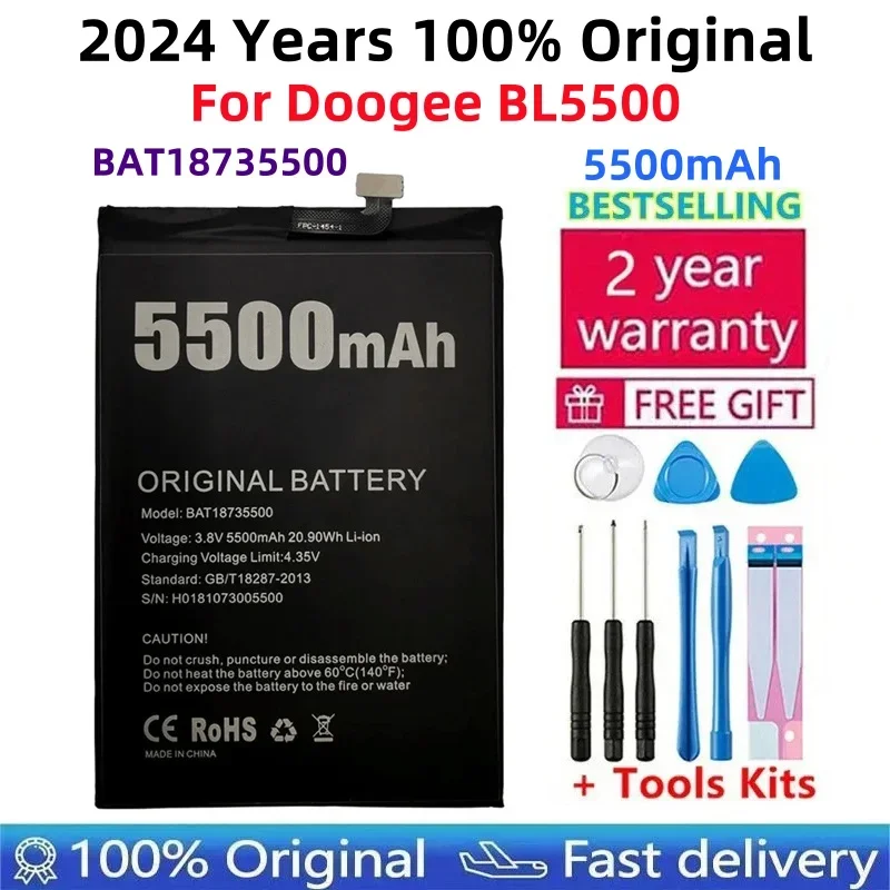 

Doogee-Original Replacement Battery For New Double Doogee N20, S70, Bl5500, Y7 Plus, X55, Tracking Number, 100% Original