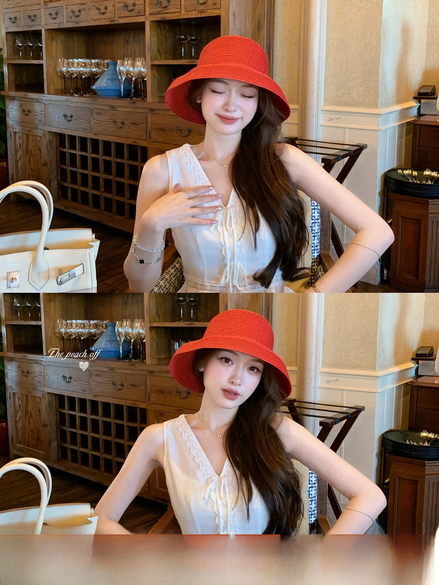 

PeachOfficial French Sle High Waist ort Pants Set Lace Splicing Svel Top And Bot Matching V-Ne Two-Piece Suit