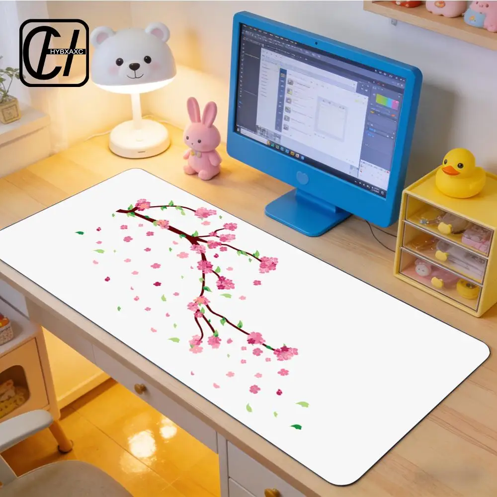 

Pink Sakura Xxxl Mouse Pad Desk Pad Computer Carpet Mausepad Kawaii Office Accessories Keyboard Pc Gaming Laptop Deskmat Rugs
