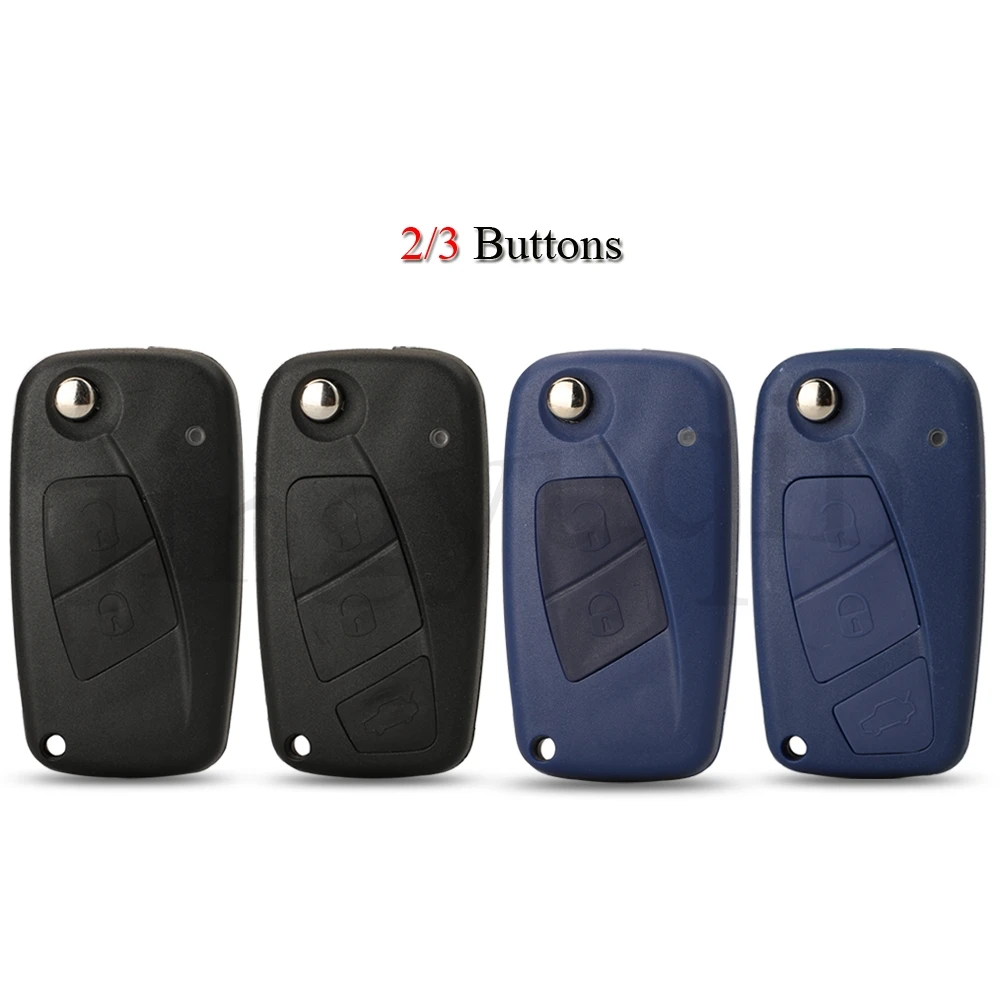 

jingyuqin 10PCS/Lot Folding Remote Car Key Shell For FIAT Iveco Punto Ducato Stilo Panda 2/3 Buttons Case Cover With SIP22 Blank