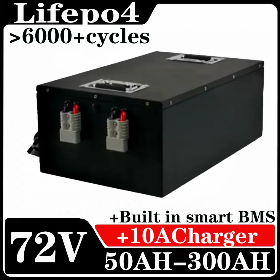 

72V 200Ah Lithium Battery 50Ah 70Ah 90Ah 100Ah 150Ah 180Ah 300Ah Lifepo4 Batteria for 3000W 7000W Tricycle Motorcycle EV RV